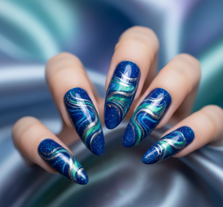 Abstract Ripple Cat Eye Nail 