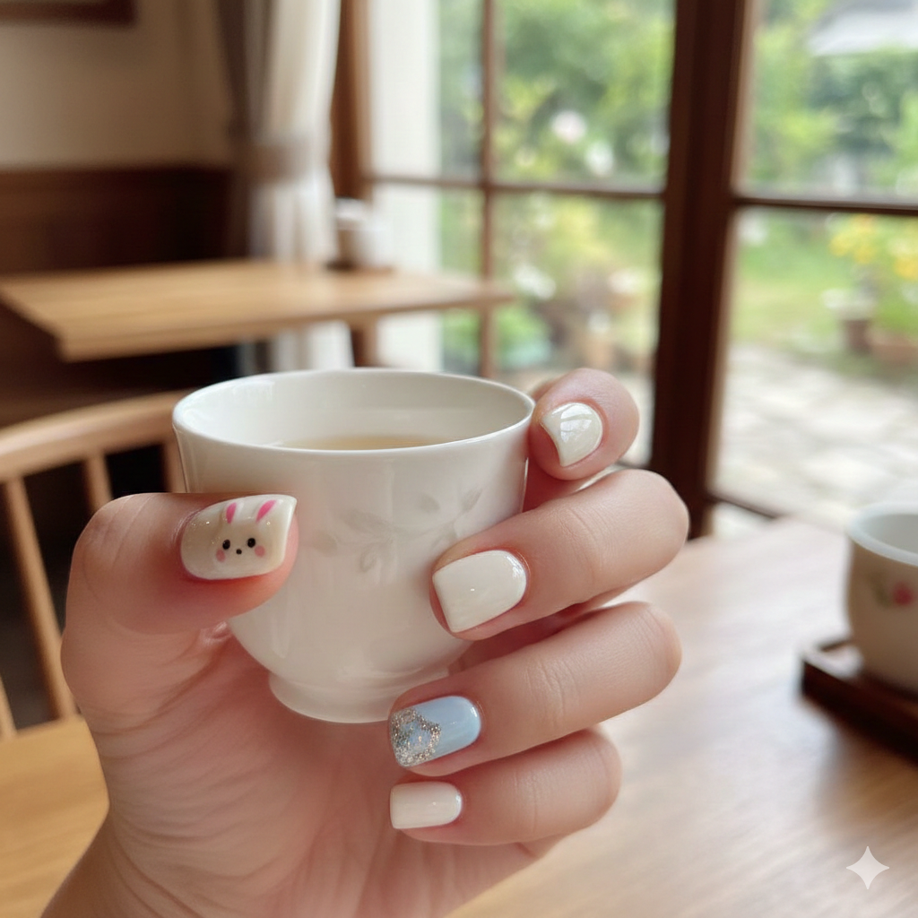 Accent-Only Bunny Nail