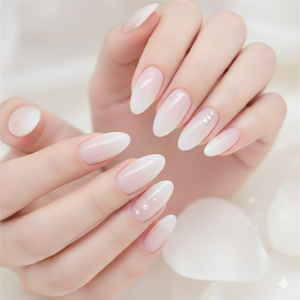 Barely-There White Tint Nails
