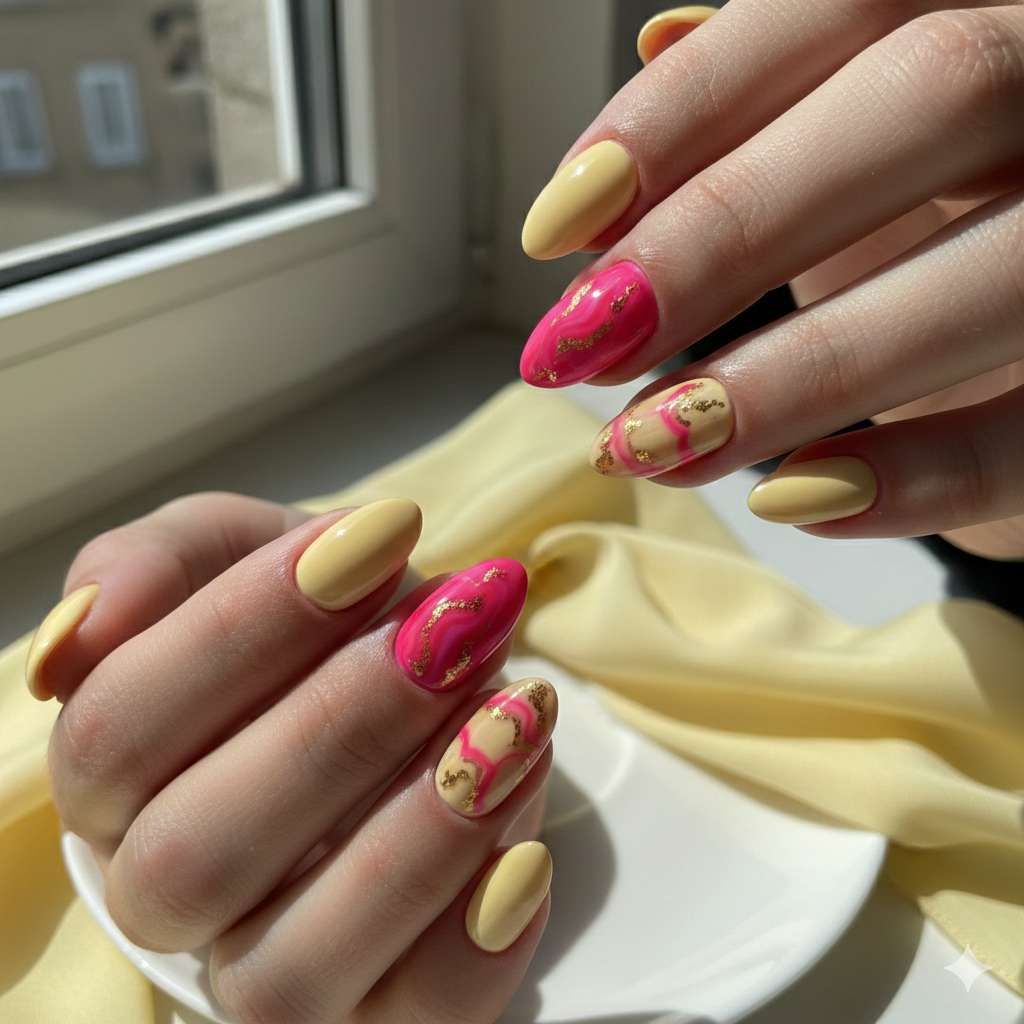 Butter Yellow and Hot Pink Combo