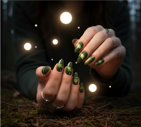 Cat Eye Nails with Floating Light


