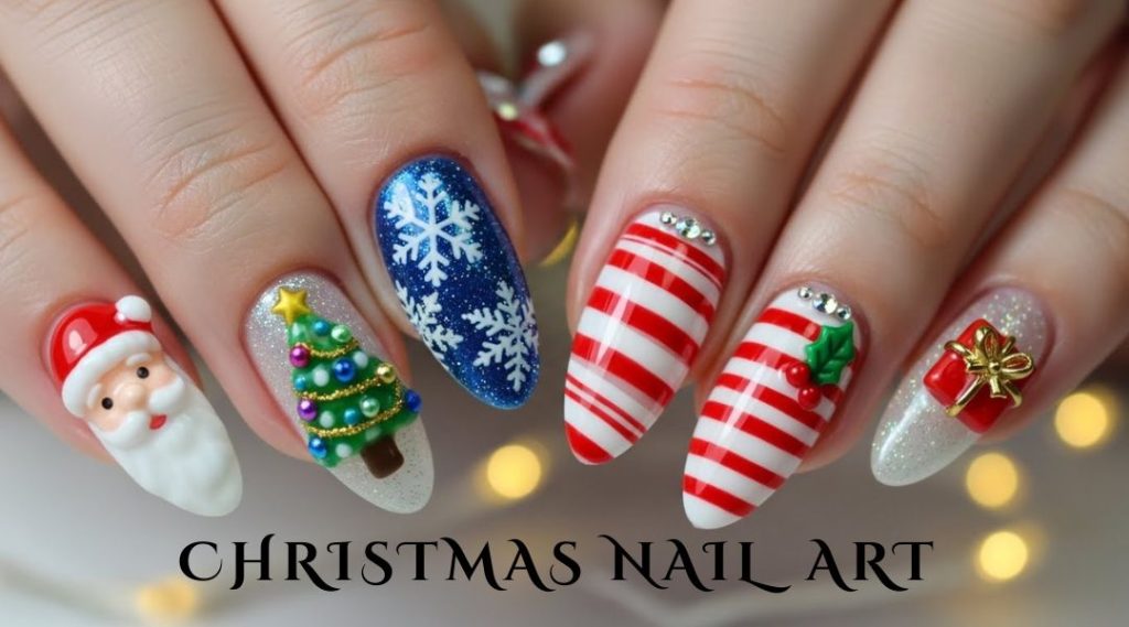 Christmas nail art