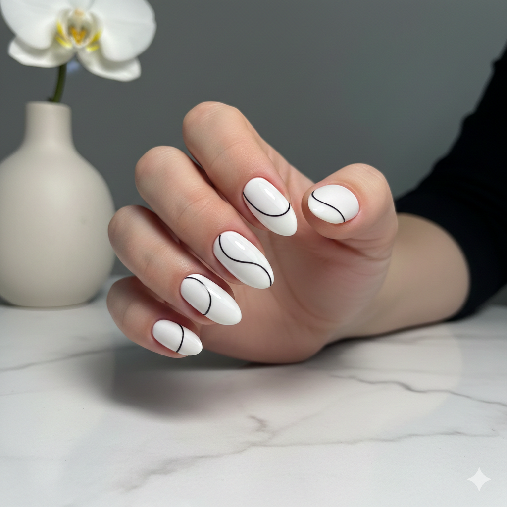 Clean Edge Contrast Nails
