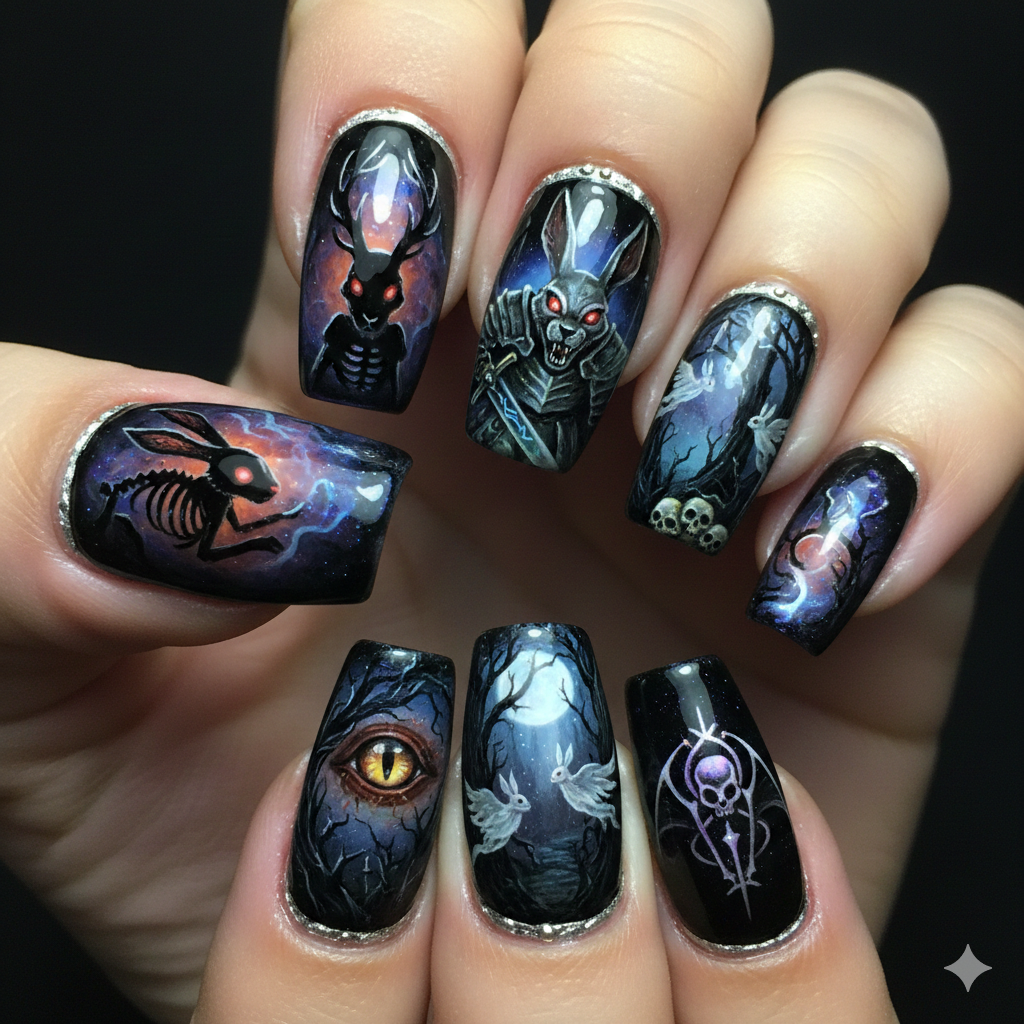 Dark Fantasy Rabbit Art