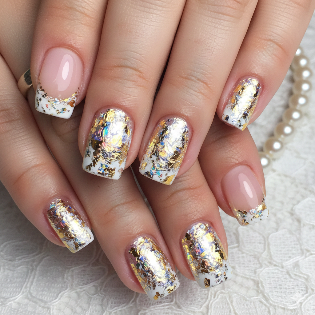 French nails for wedding