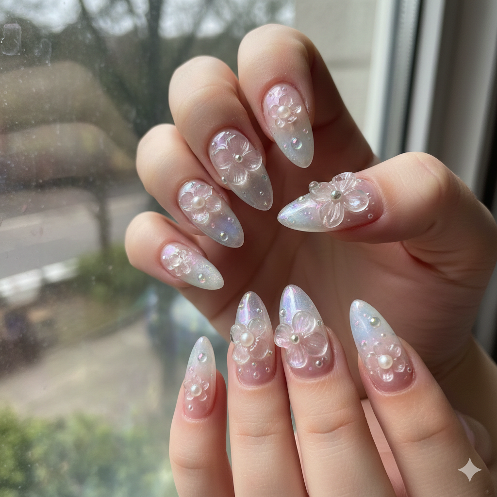 Glass Bloom Nails