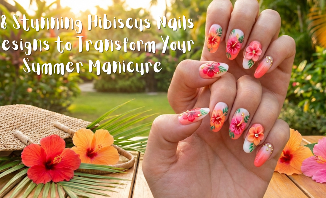 Hibiscus Nails Designs