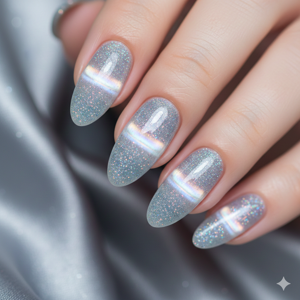 Invisible Edge Cat Eye Manicure