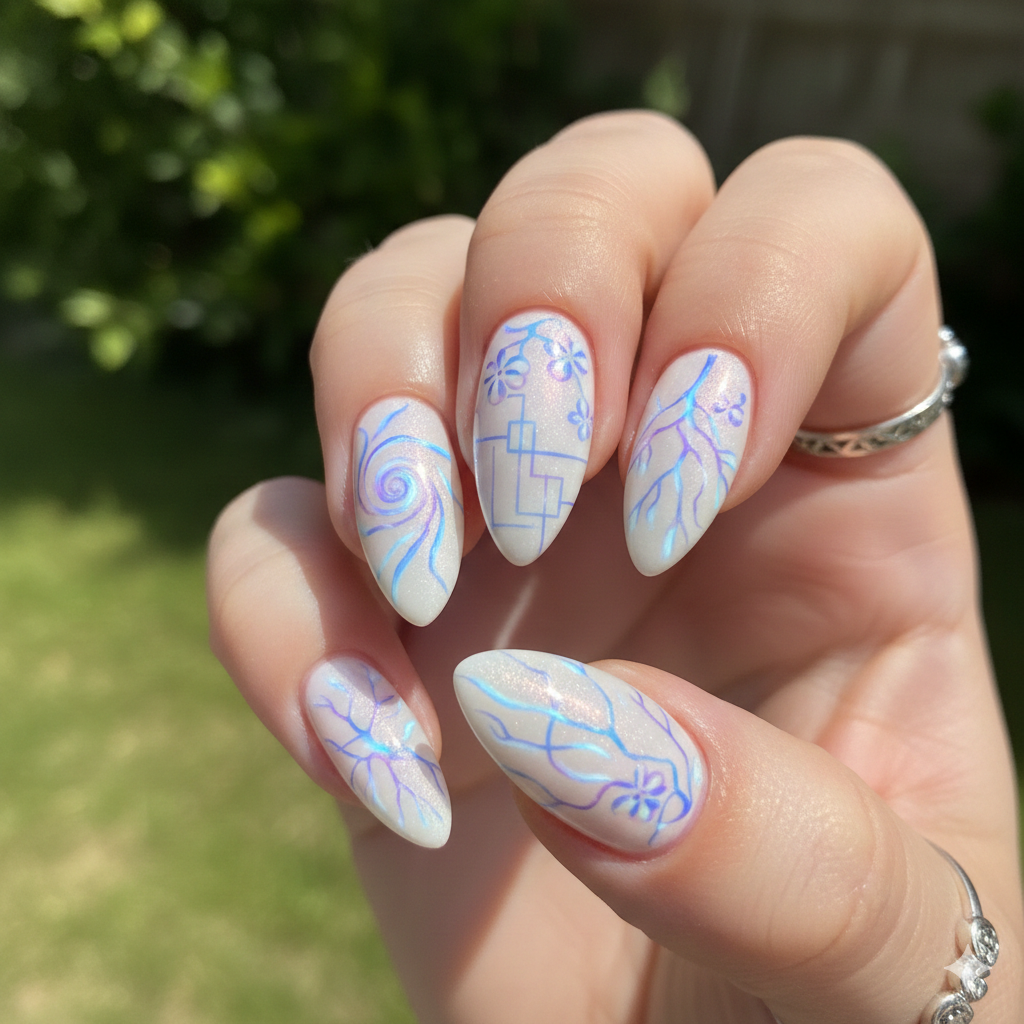 Light-Responsive White Nails
