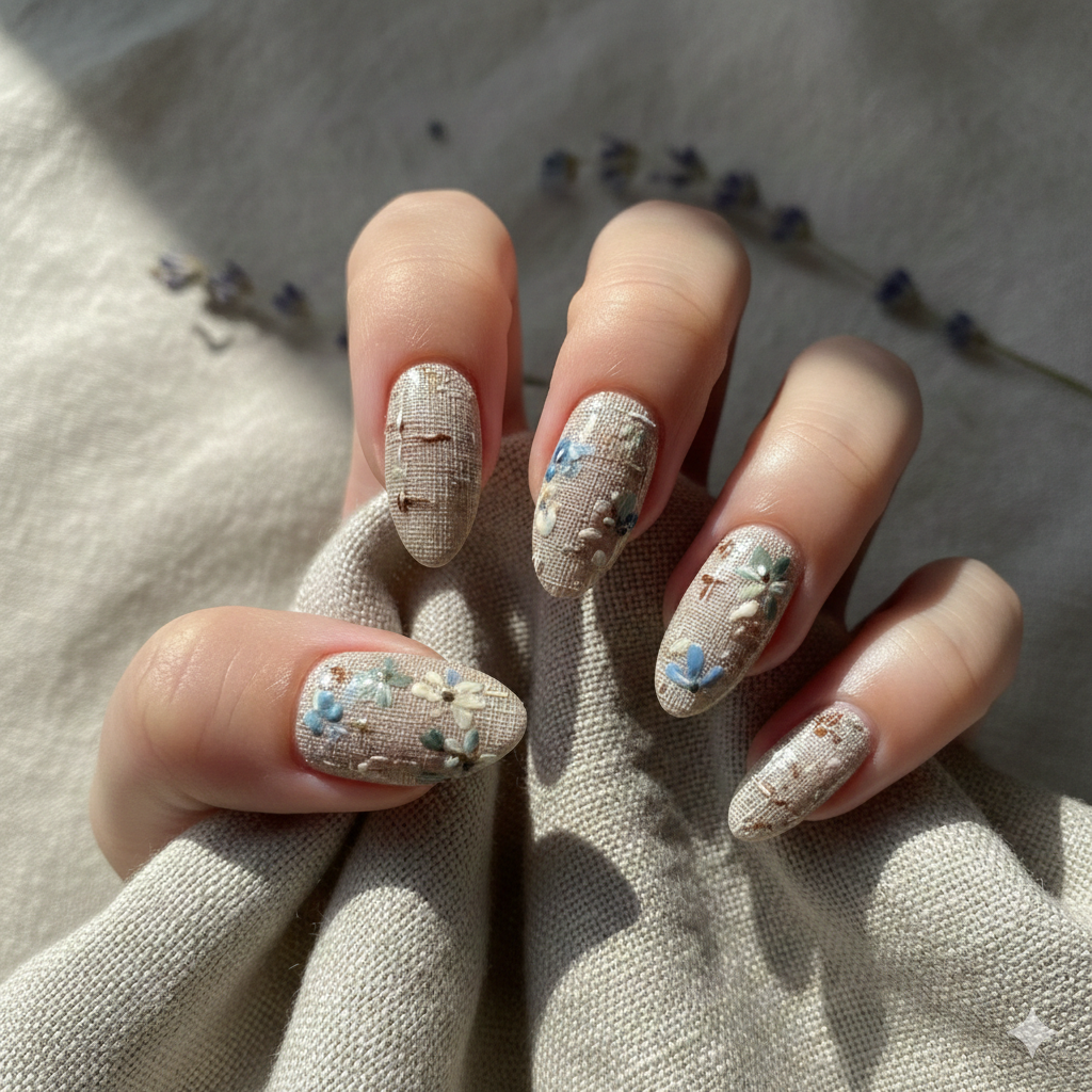 Linen Texture Nails
