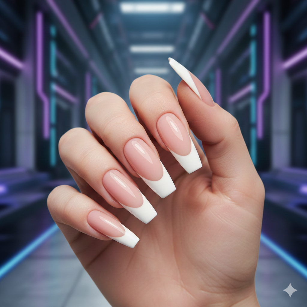 Lipstick Shape French Nails