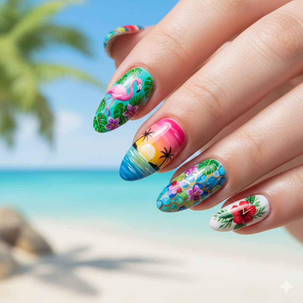 Mismatched Tropical Paradise