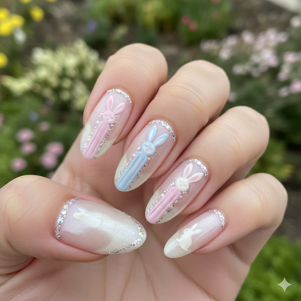 Negative Space Bunny Columns