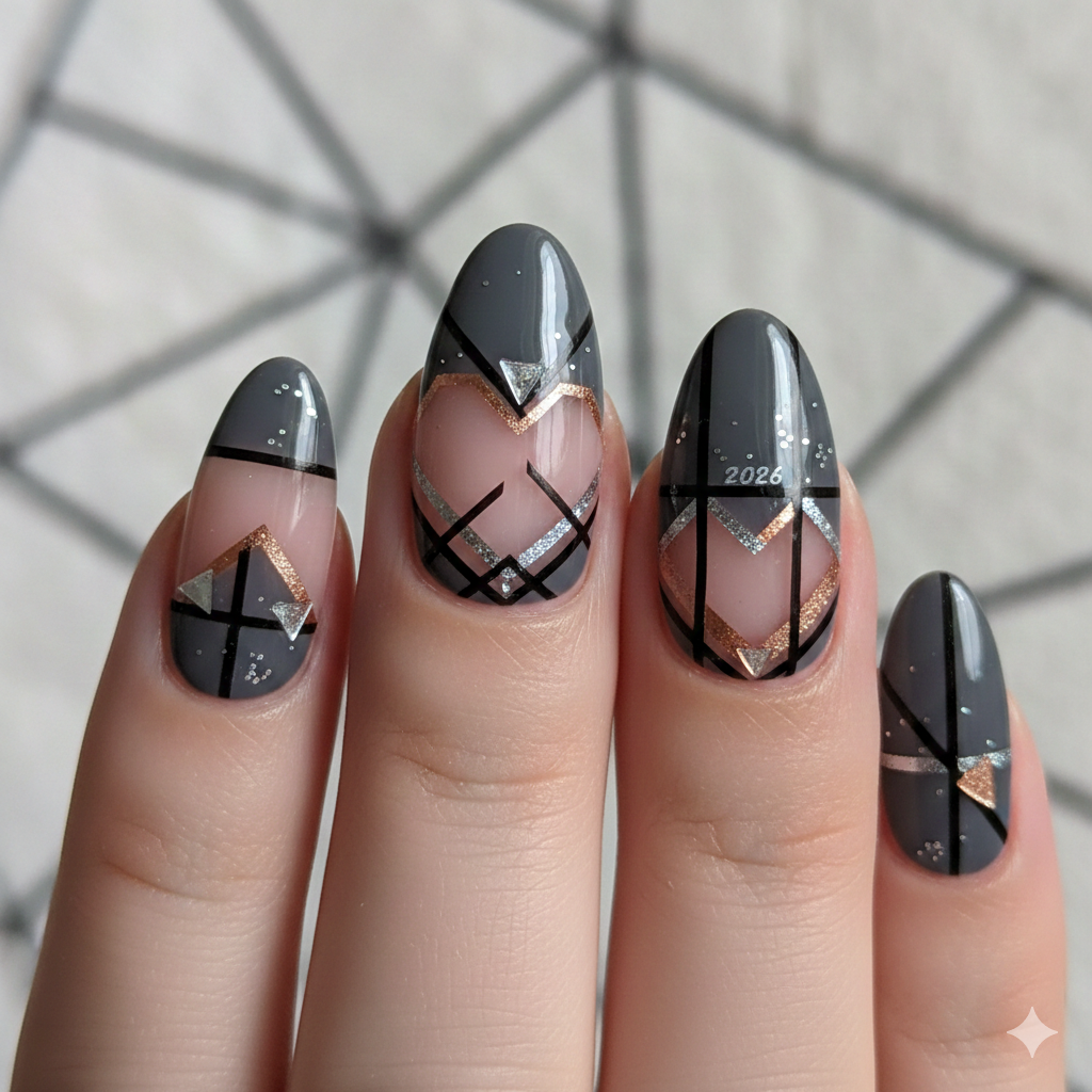 Negative Space Geometric Hearts