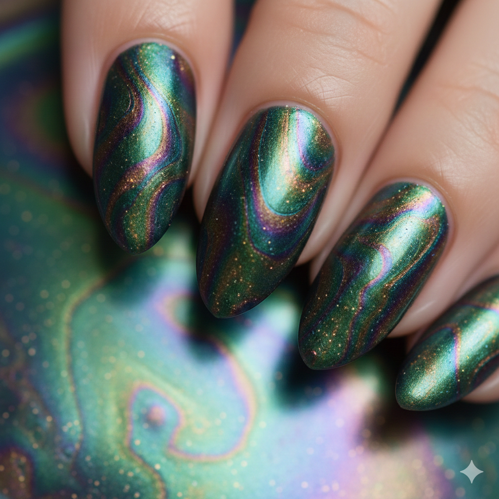Oil Slick Green