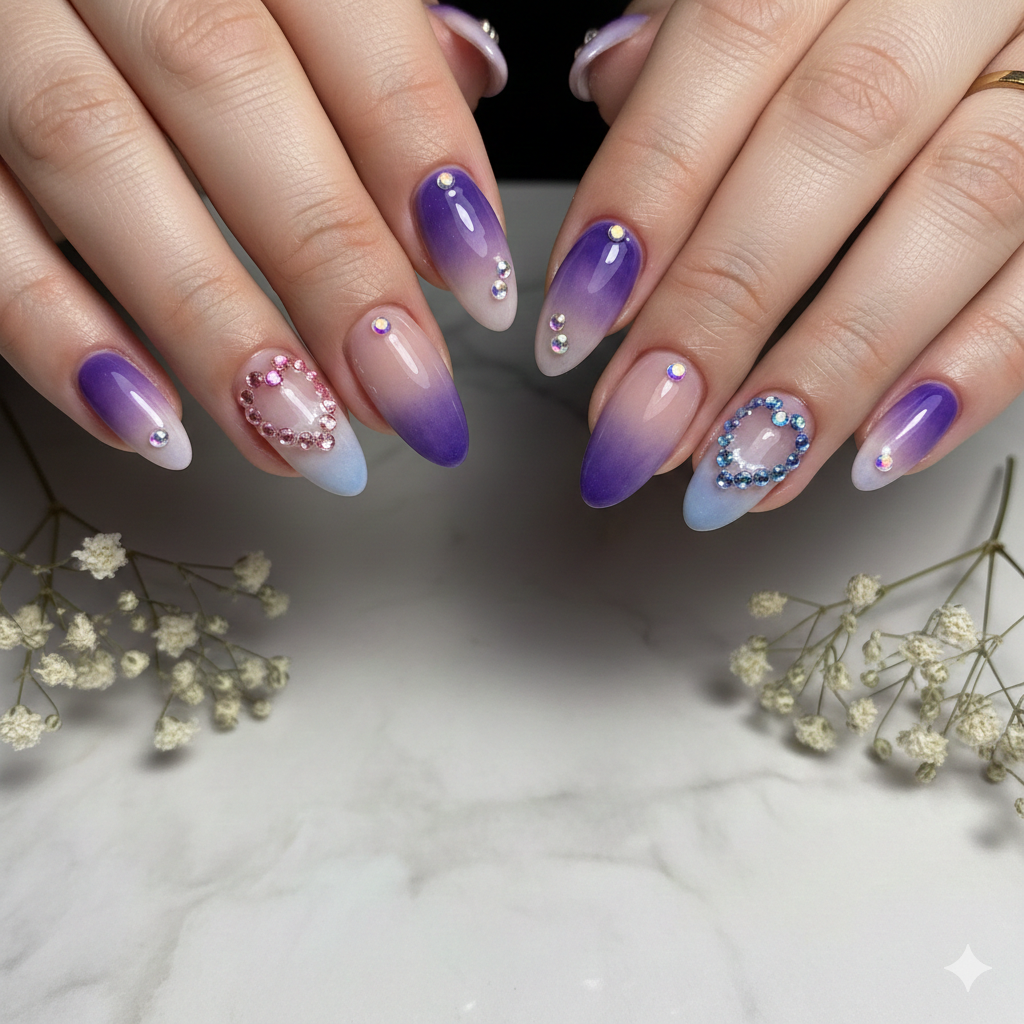 Ombré Crystal Heart