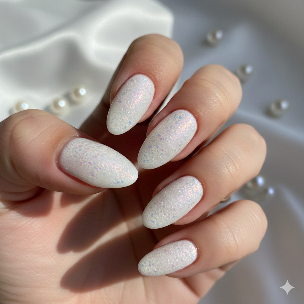 Pearl Dust Scatter Nails