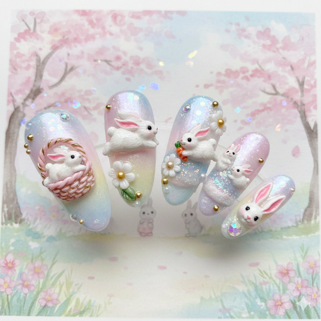 Sculptural Rabbit Nails