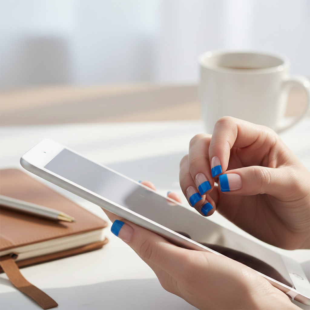 Square Edge Mini French Nails