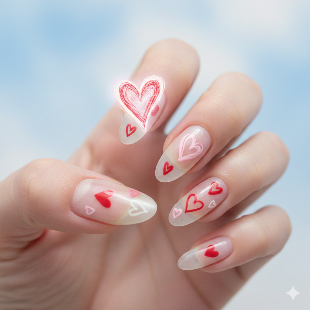 The "Floating" Hand-Drawn Heart