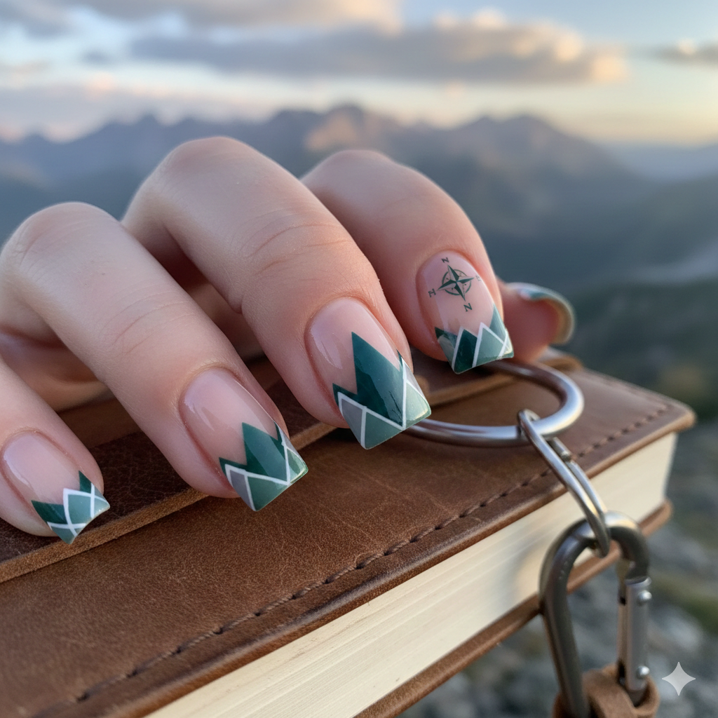 The Mountain Peak French Nails