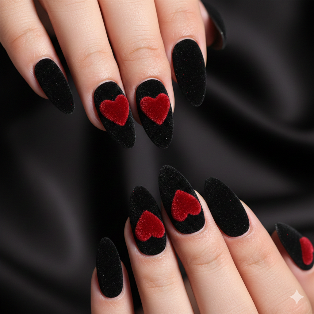 Valentine nails for long nails

