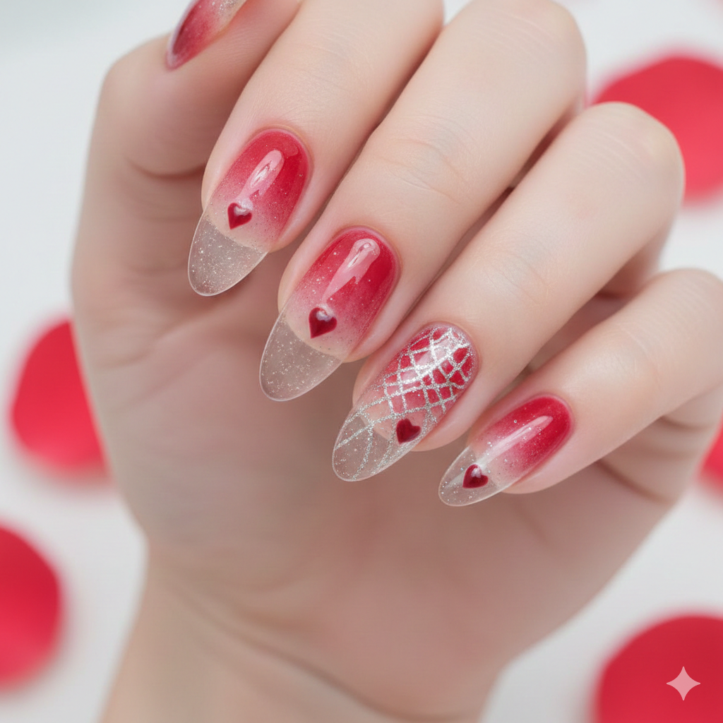 Valentine nails for teens