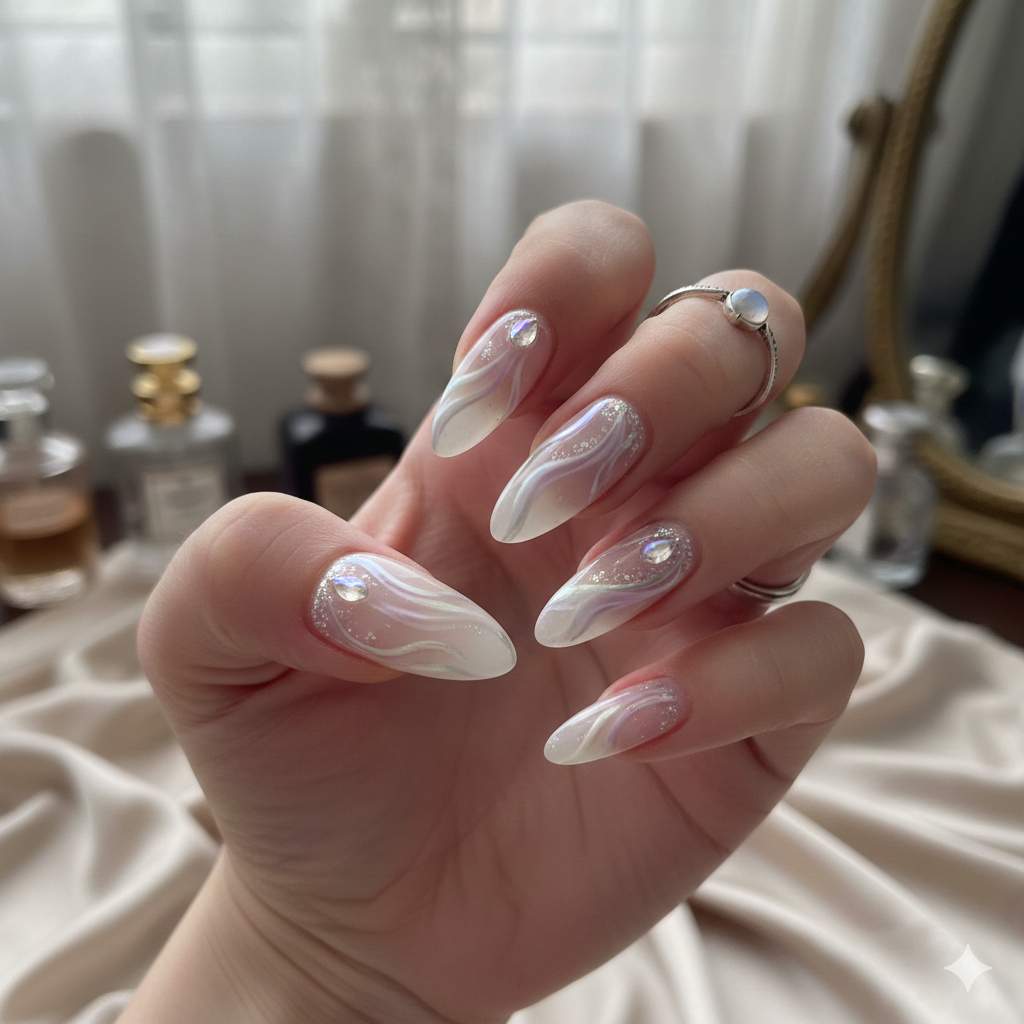 Whispered Veil Nails