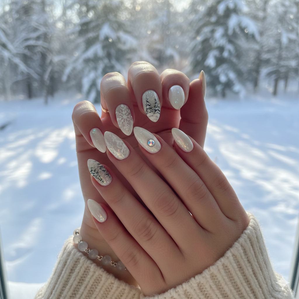Winter Light Nails