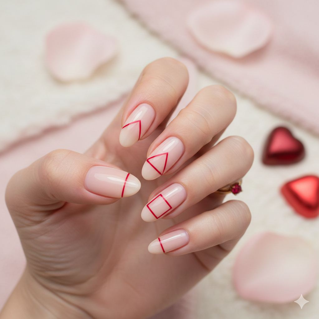 acrylic Valentine nails
