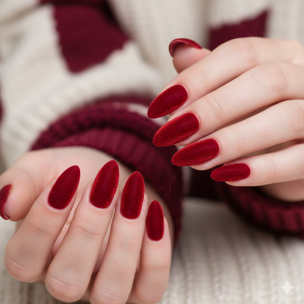 aesthetic red nails