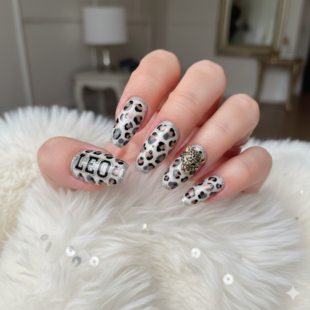 animal print march nails