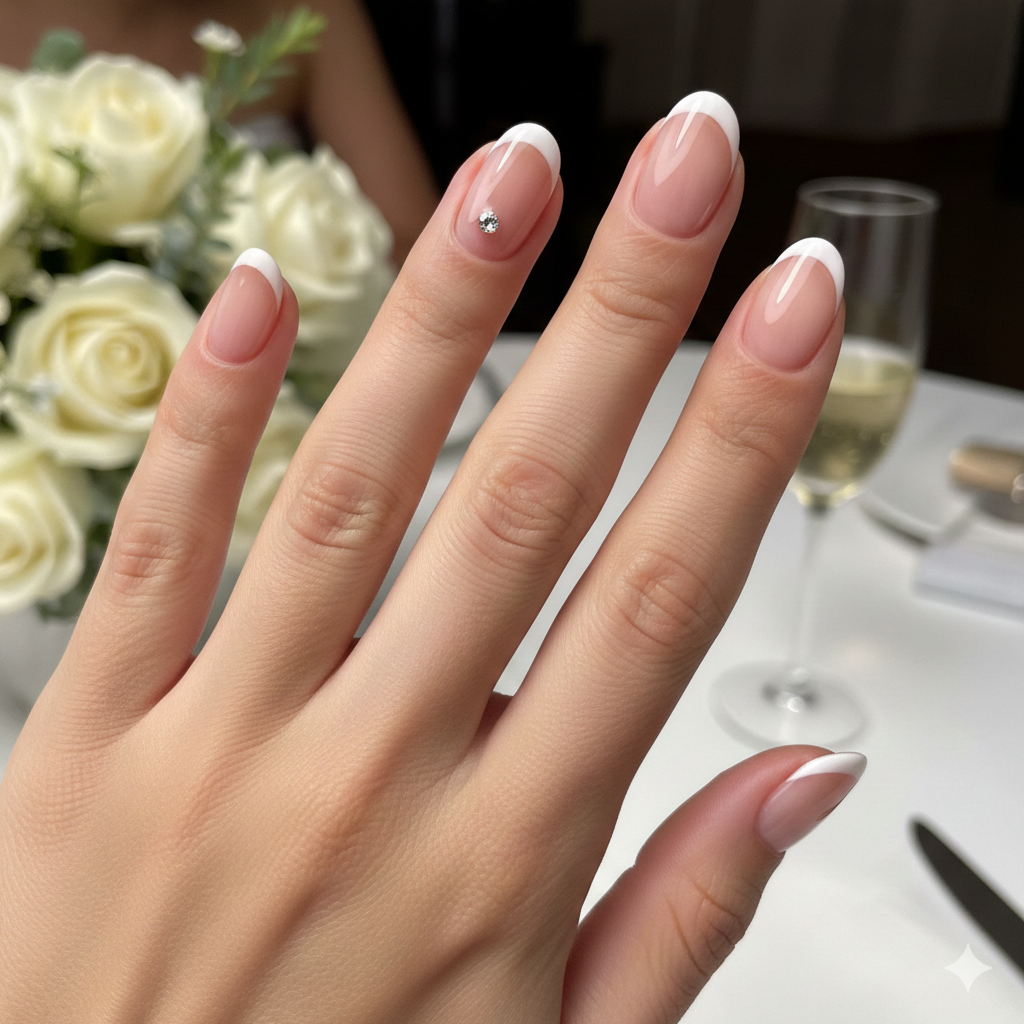 bridal French nails