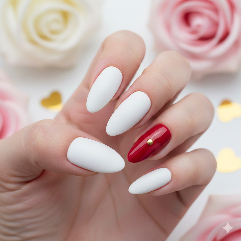classy Valentine nail designs
