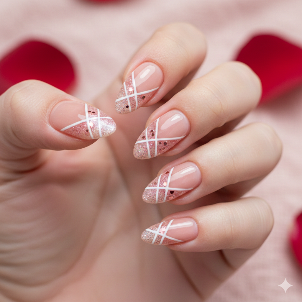 cute Valentine nail ideas

