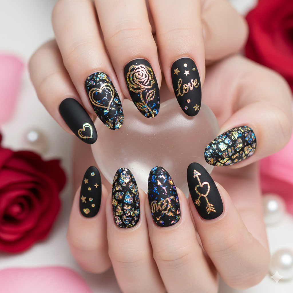 cute Valentine nail ideas