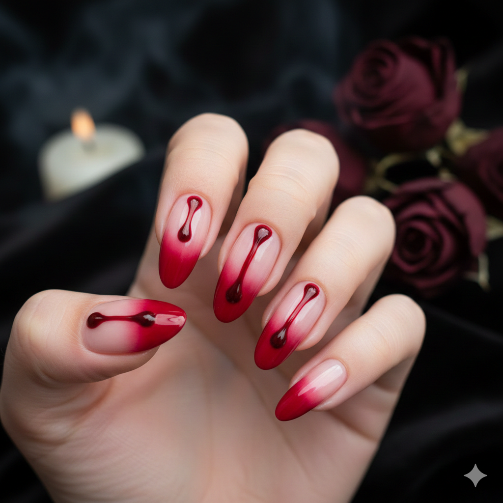 dark red nail designs
