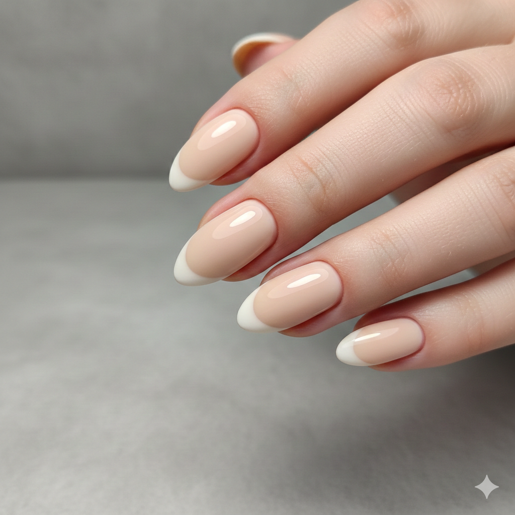 minimalist French nails