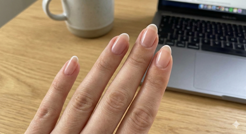 minimalist French nails