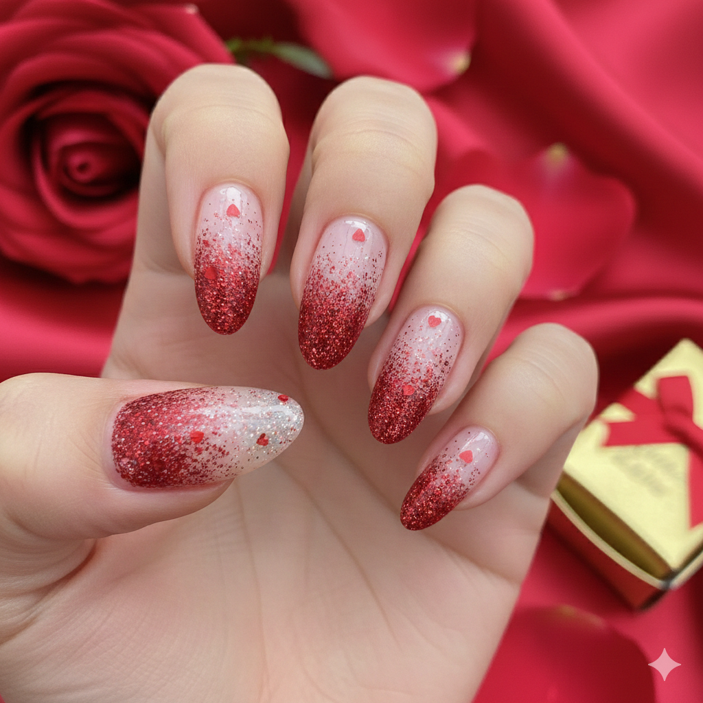 minimalist Valentine nails
