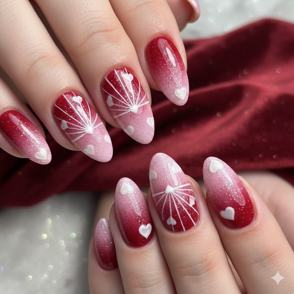 modern Valentine nails


