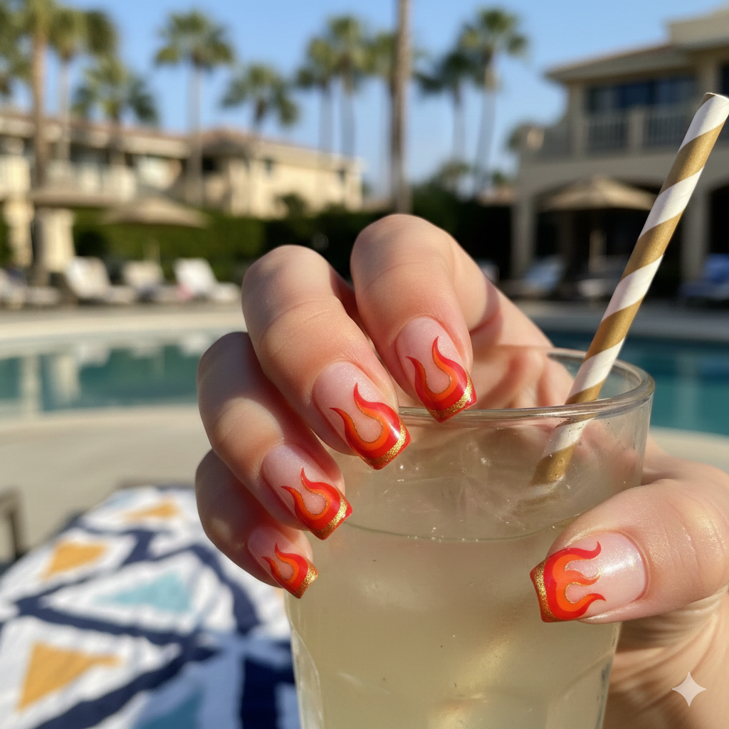 summer French nail designs