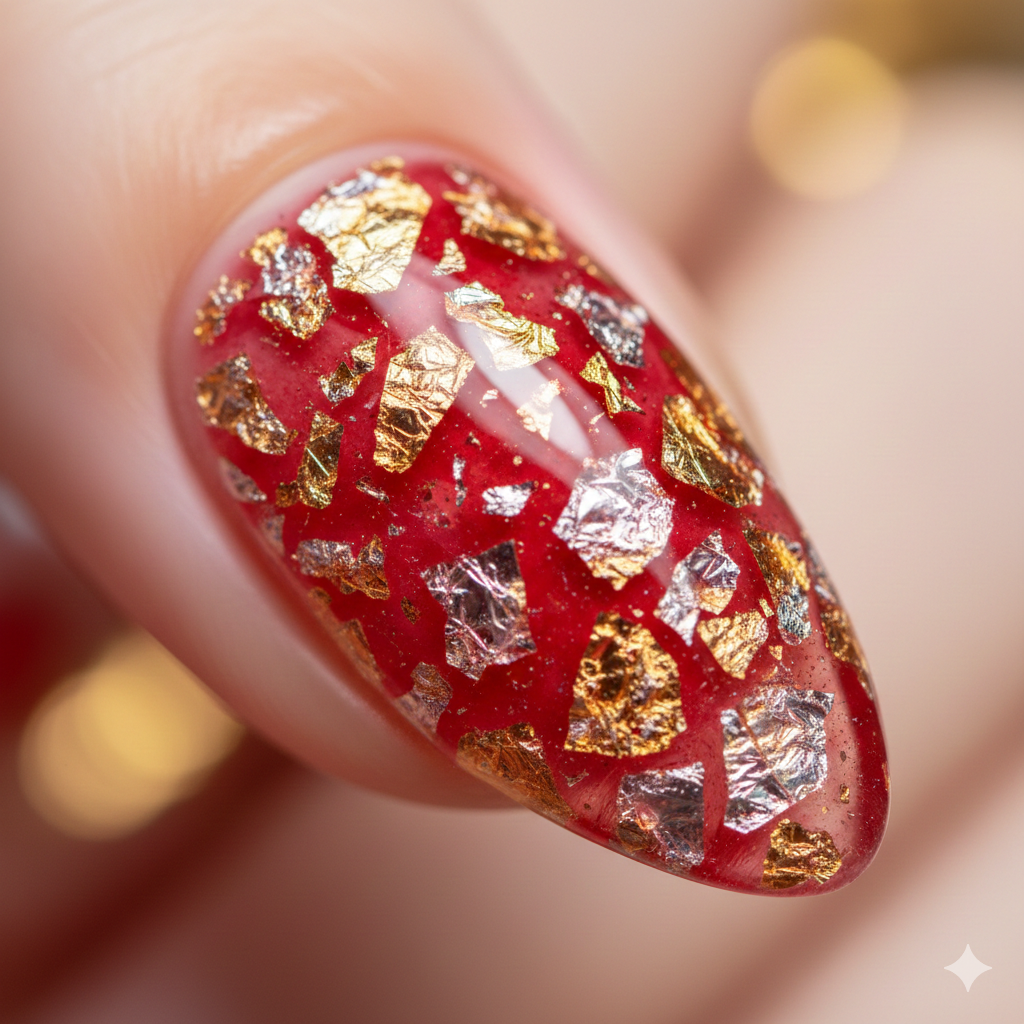 unique red nail designs