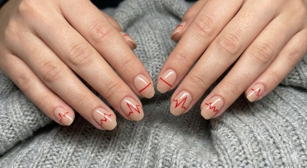 valentine nail art