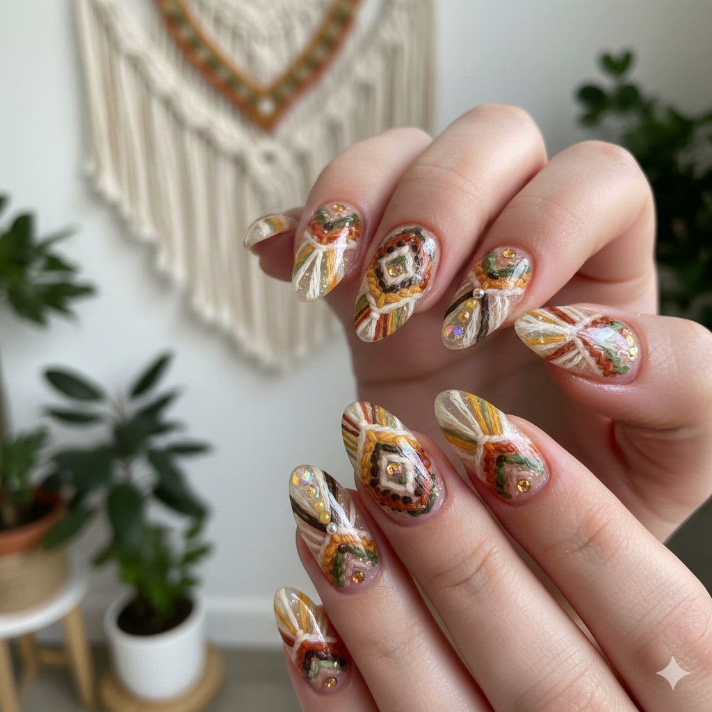 70s Boho Macrame Pattern