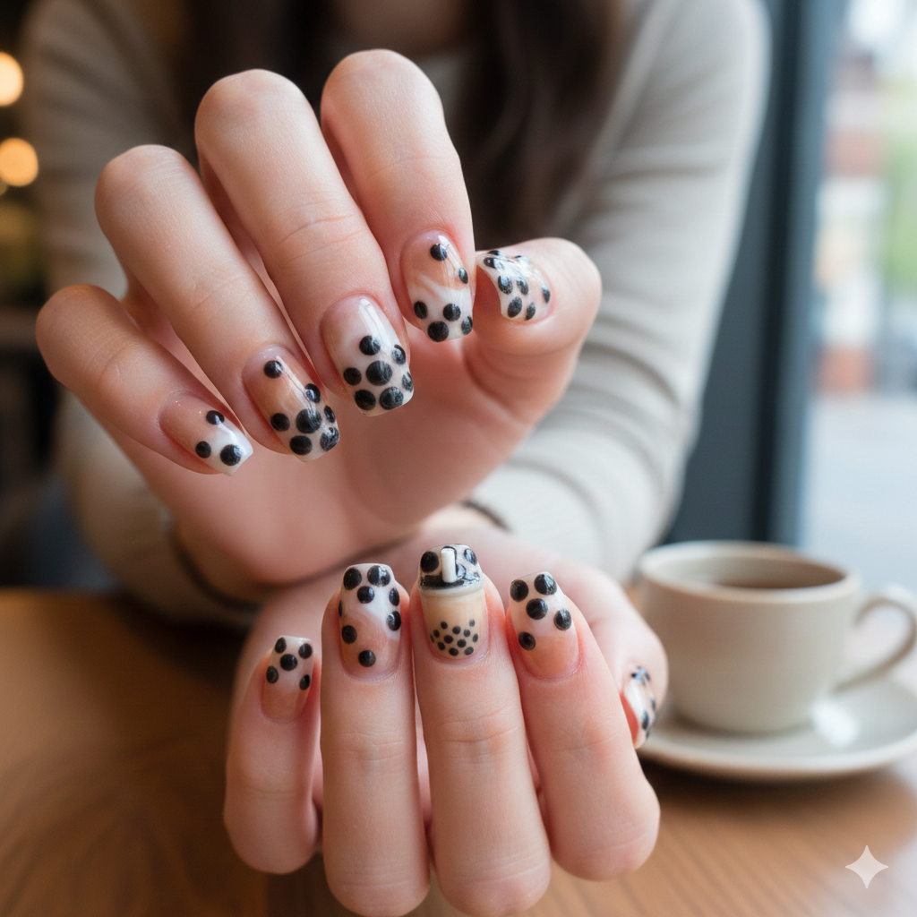 Bobba Tea Pearls in Milky Tea