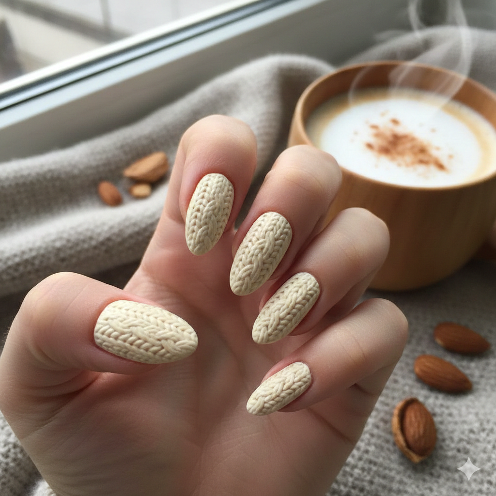 Chunky Cable Knit on Almond