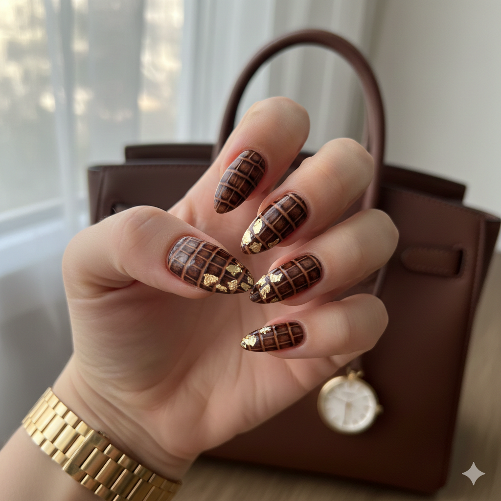 Crocodile Embossed Leather