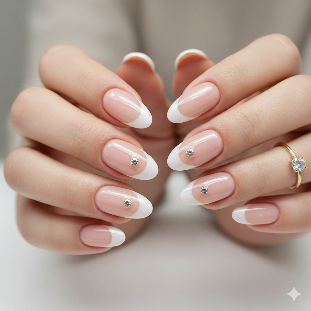 Micro-French with Gemstones