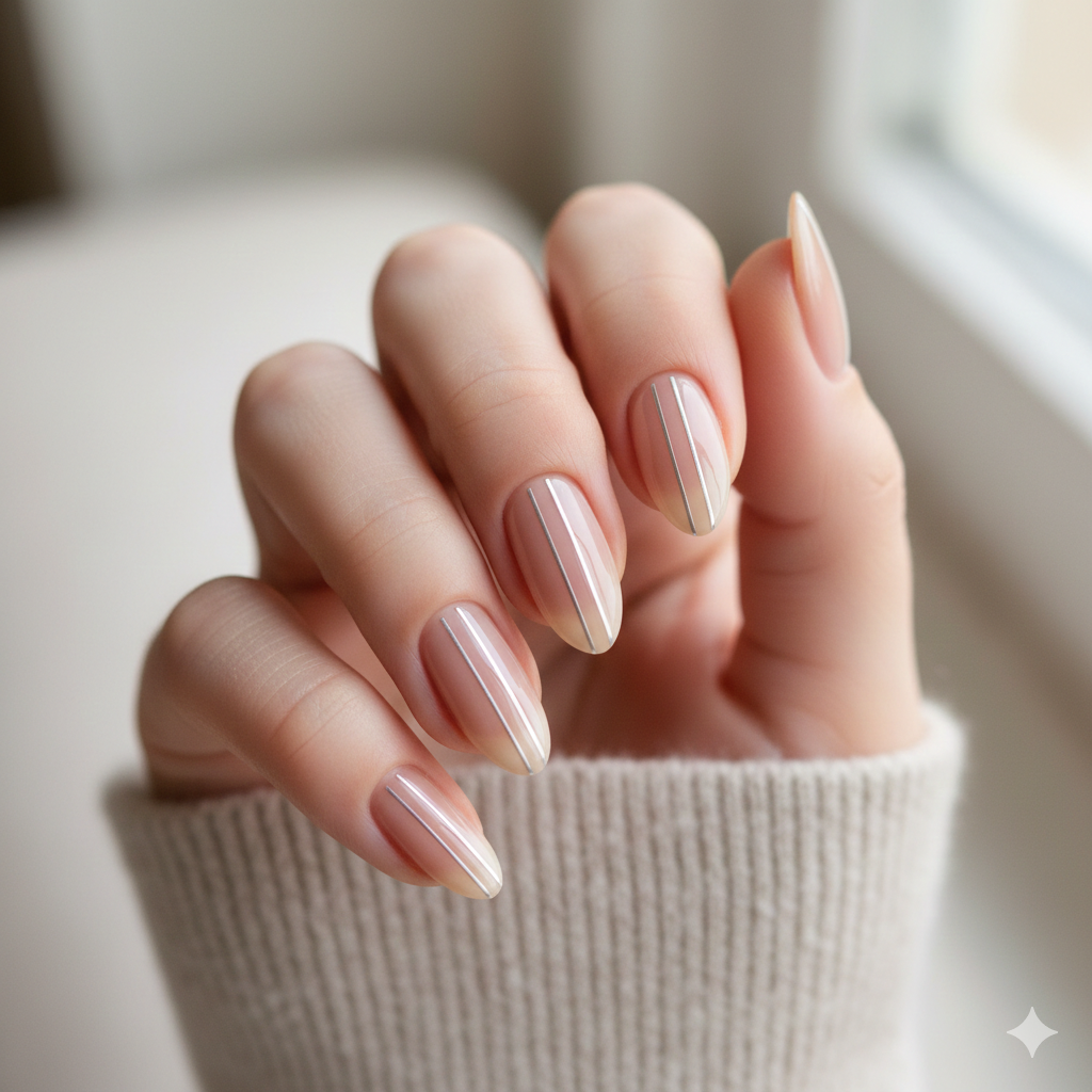 Micro-Pinstripes on Nude